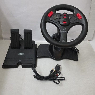 V3 Racing Wheel For Playstation PS1 Steering Wheel + Pedals InterAct Gaming