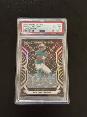 2020 Panini Obsidian - Rookies Tua Tagovailoa #103 Autographs 1/50 (AU, RC, FOP)