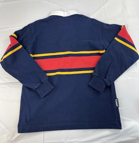 VTG Barbarian 90s Queens University Striped Rugby Polo Shirt Sz XS School Preppy - Picture 5 of 8