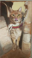Oil painting Original Cat portrait 