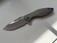Koenig Arius Gen 4 Patterned Titanium Handles With Burnished M390 Blade Koenig Arius Gen 4 Patterned Titanium Handles With Burnished M390 Blade
