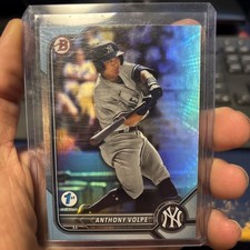 2022 Bowman Draft 1st Edition Sky Blue Foil Anthony Volpe #BD-68
