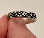 Vintage Sterling Silver 925 Marcasite 4mm Band Ring Size 7