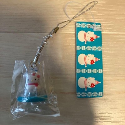 1 Hello Kitty strap netsuke local snow globe snowman