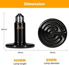 2-Pack Ceramic Heat Emitter,150W Reptile Heat Lamp Bulb, No Light for Amphibian