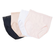 Breezies Set of 4 Nylon Microfiber Hi-Cut Briefs Medium Basic A287800 12981