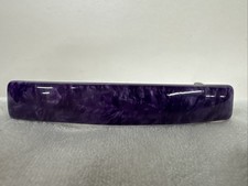 Classic Purple Marble Hair Ornament Clip 4" Long Made In France