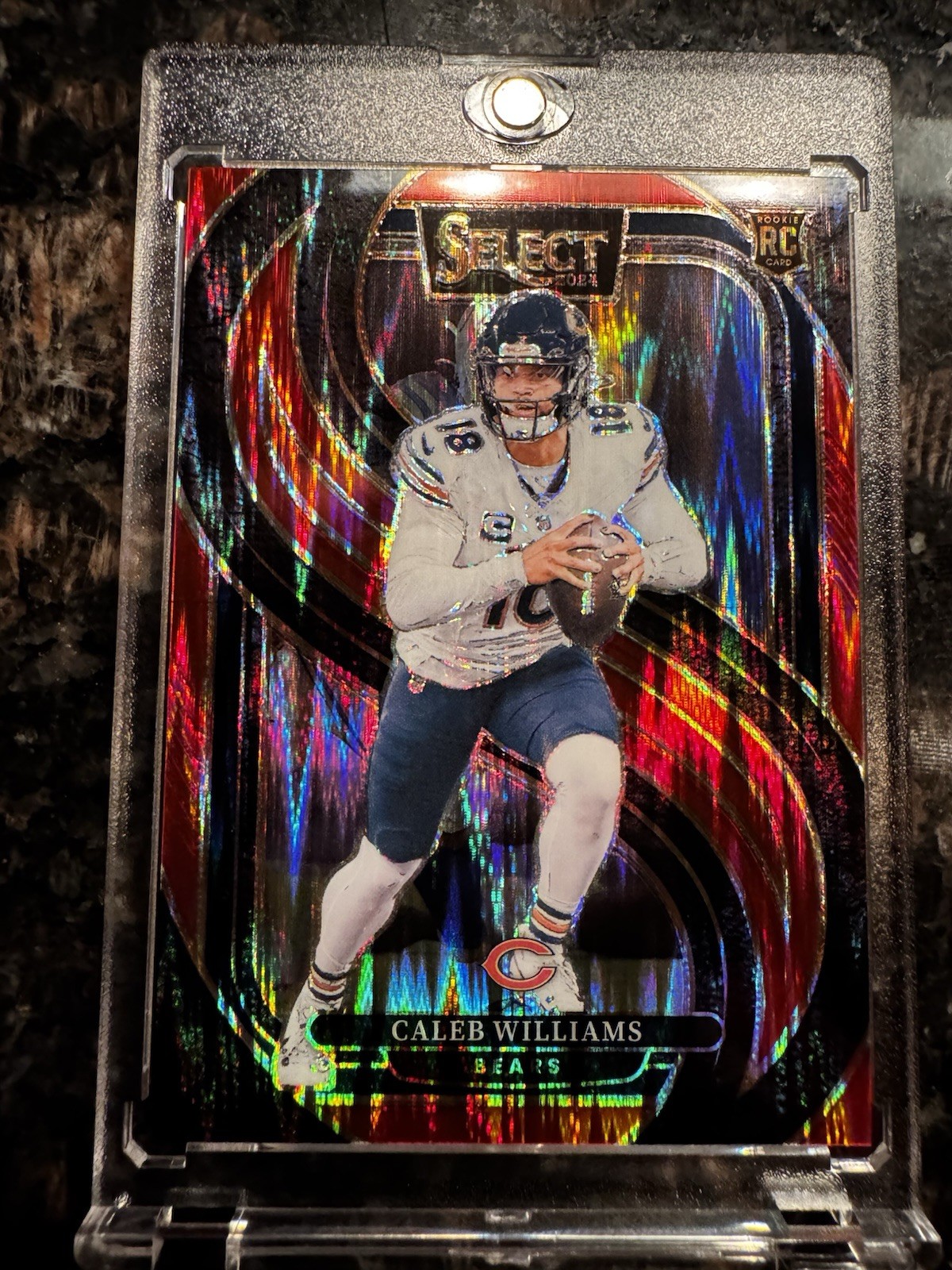 2024 Panini Select - Premier Level Caleb Williams #114 Red Shock Prizm (RC) /249