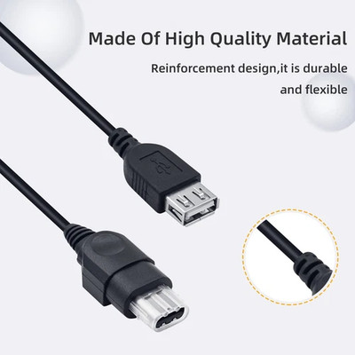 Mcbazel PC Female USB to Xbox Converter Adapter Cable Cord for Original Gen. 1 X