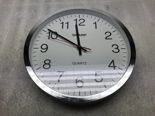 SHARP Wall Clock   Silver, Silent 14 Quality ...