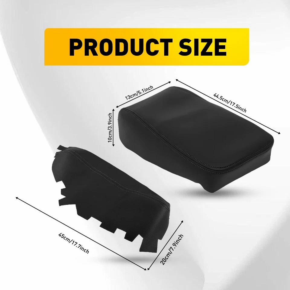 Cubierta reposabrazos tapa consola central cuero negro para Toyota Avalon 2013-2018 3-30X Foto 3 de 4