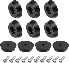 18Pcs Rubber Bumper Feet, 0.2" H X 0.71" W round Pads with Stainless Steel Washe