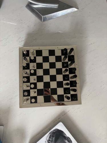 Ralph Lauren Home Sutton CF Chess Set Carbon Fiber Walnut Authentic Boxed