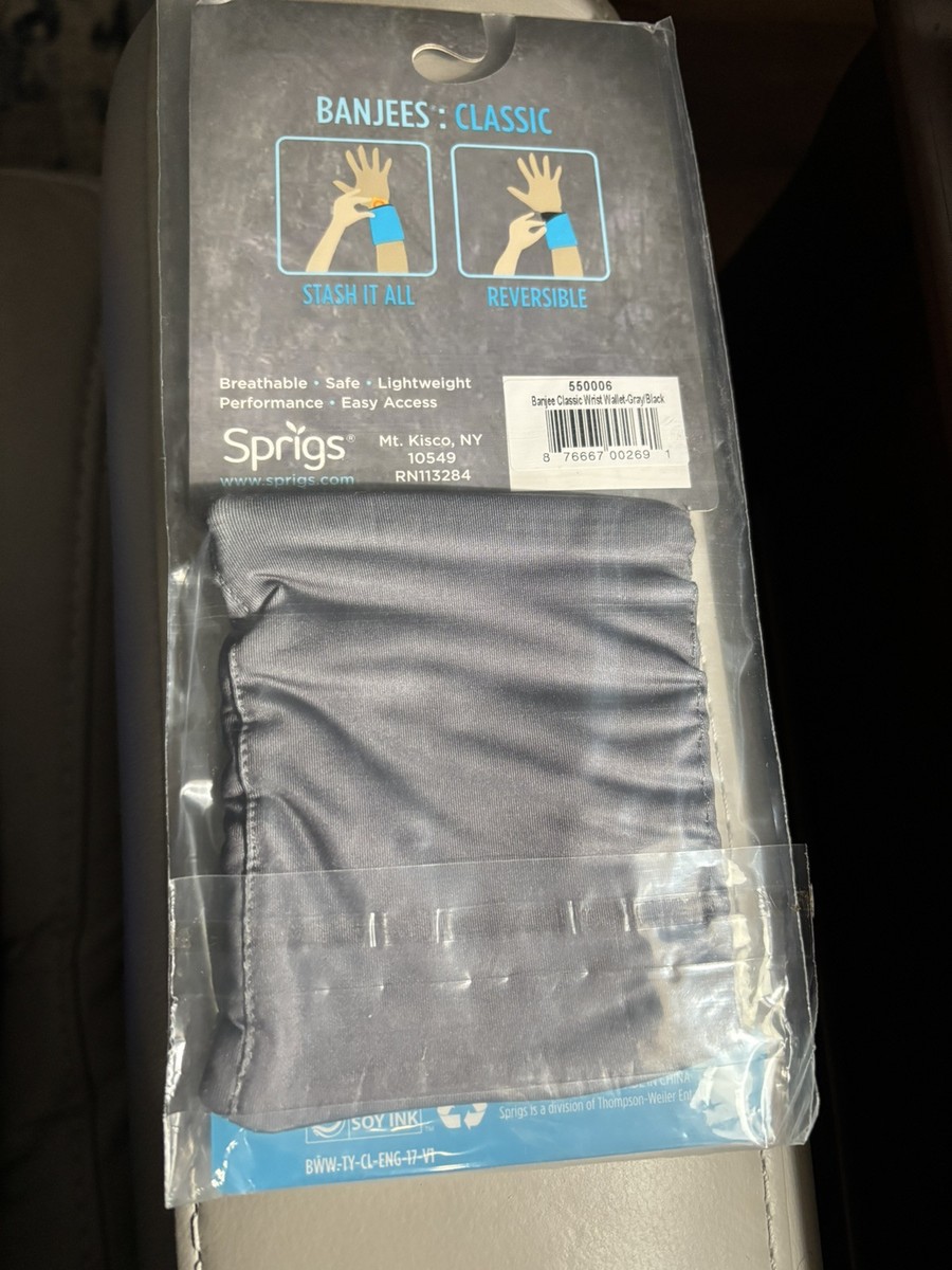 Classic Gray Black Banjees Wrist Wallet New In Package