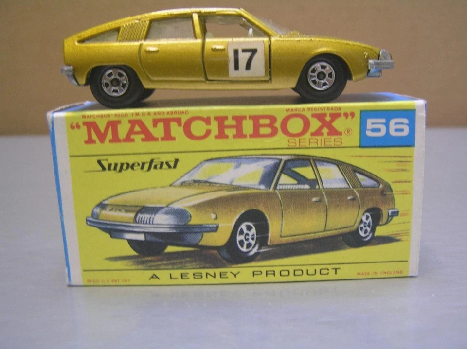 Matchbox Superfast MB56 BMC Pininfarina Gulf with dark unpainted base MIB - Image 4 of 4