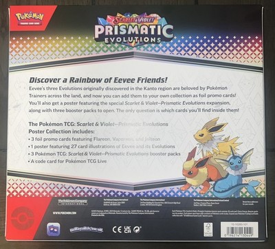 pokemon trading card game prismatic evolutions poster collection MHDEALSPLUS sided poster features 9 Pokemon ex card illustrations Pokemon TCG: Scarlet & Violet
