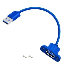Panel Mount USB A 3.0 Extension USB Panel Mount Cable 5Gbps Data Transmit and...