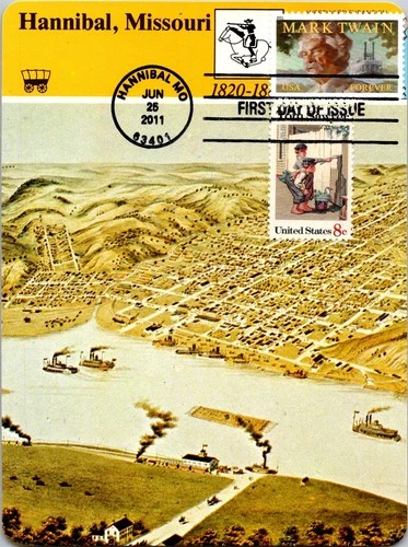 Dr Jim Stamps Maximum Card Mark Twain Forever Tom Sawyer 8C Combo Fdc