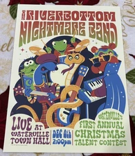 The River Bottom Nightmare Band Poster Emmet Otter's Jim Henson Christmas RARE