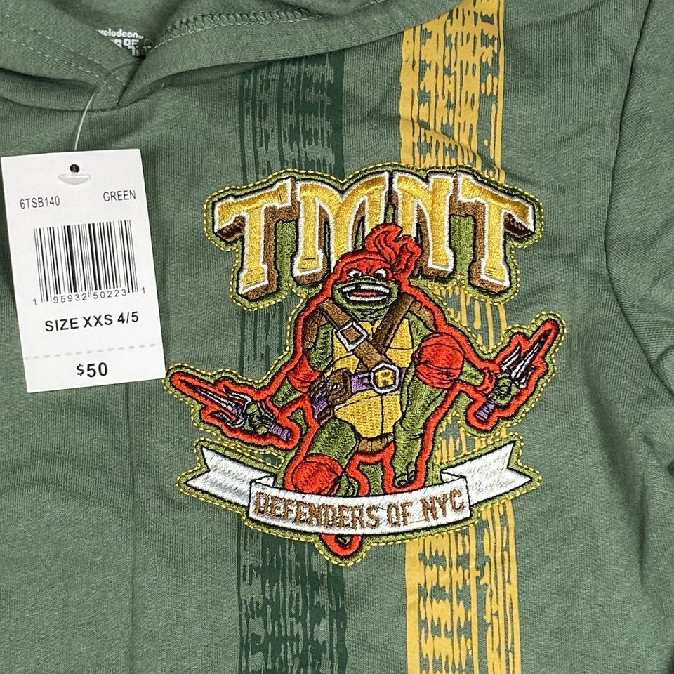 Teenage Mutant Ninja Turtles мальчика размер 4/5 2 изделия толстовка с капюшоном и бегун комплект новый - Изображение 2 из 4