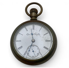 Antique Elgin Pocket Watch c1895 Fahys Oresilver Case Safety Pinion