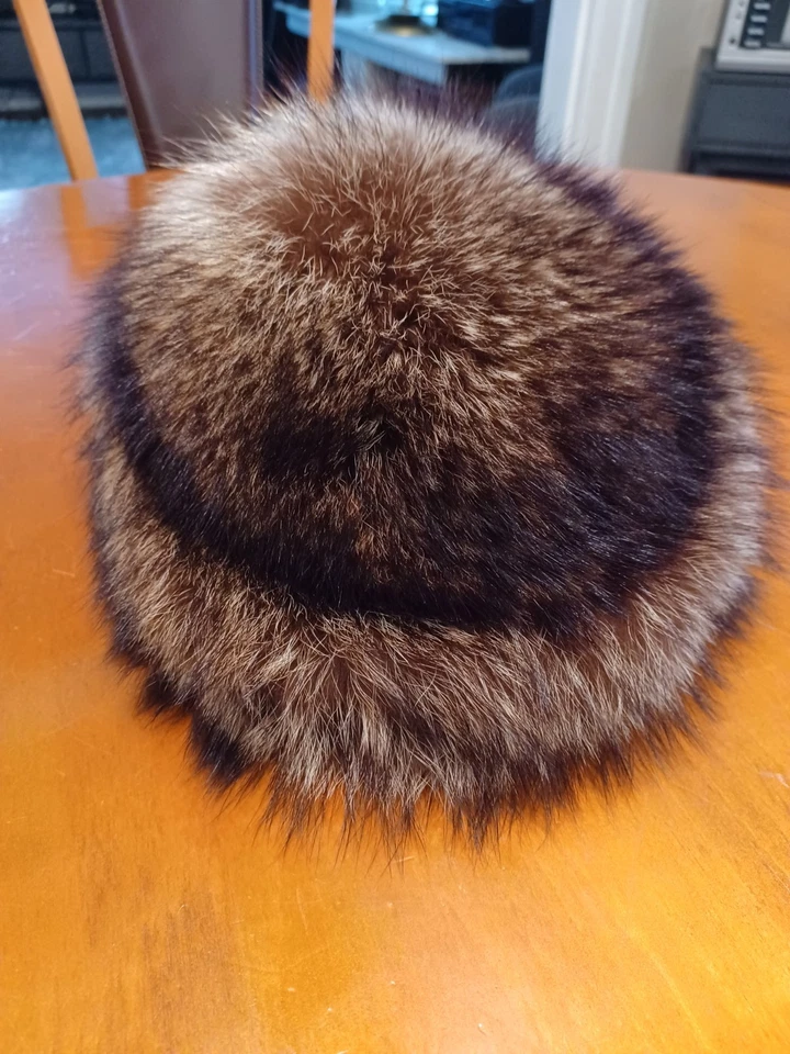 Chapéu de pele feminino genuíno vintage com forro costurado durável muito quente - Imagem 2 de 4