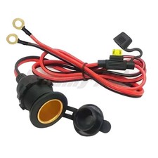 Wasserdicht Einbau Steckdose KFZ Zigarettenanzünder Kabel mit Sicherung M58C 1m 