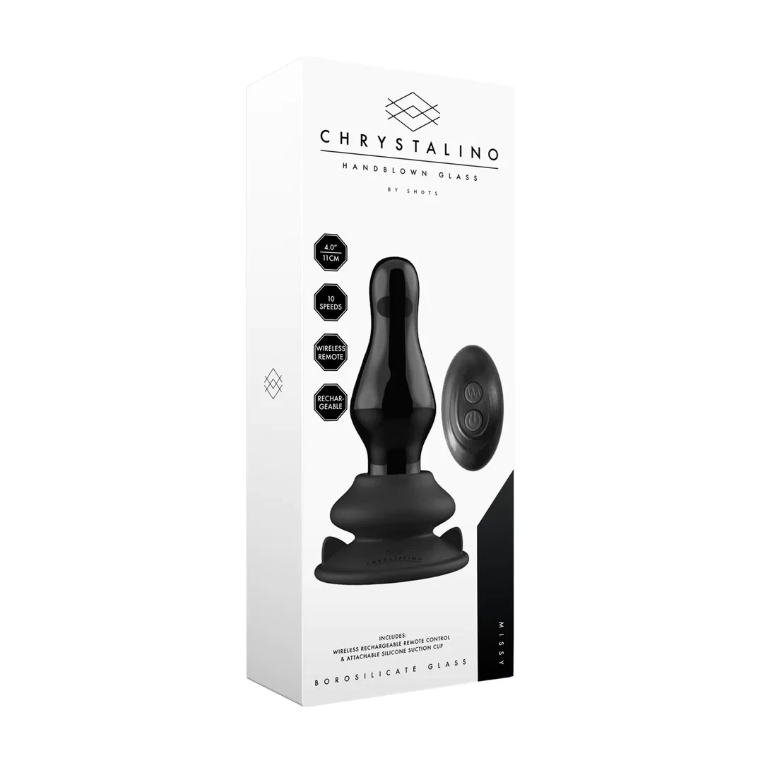 Missy – Vibrating Glass Butt Plug with Suction Cup Missy – Vibrating Glass Butt Plug with Suction Cup