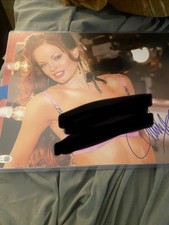 christy hemme signed naughty 11x14 (jsa)