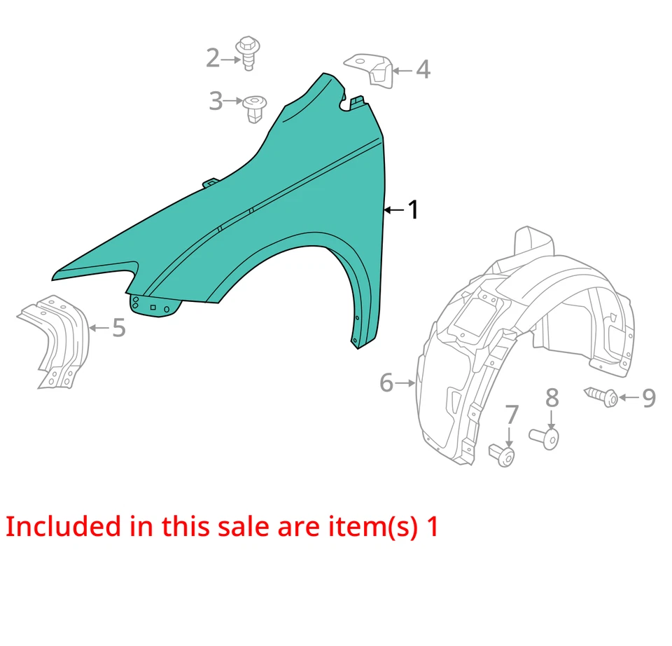 2015-2017 Chrysler 200 Driver Fender RZGNJ - Image 2 of 3