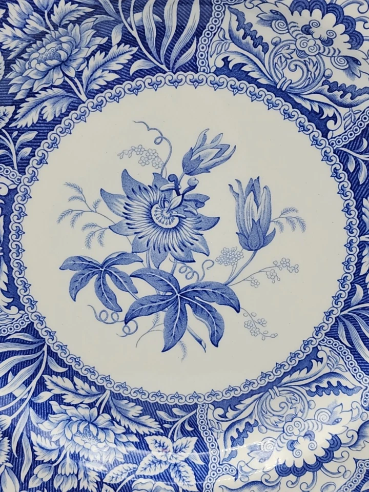 Plato de cena floral Spode Blue Room Collection aprox 10 1/2" de diámetro Foto 2 de 4