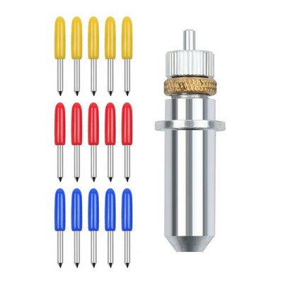 Graphtec Blade Holder + 15Pcs 30° 45° 60° Blades Vinyl Cutter Cutting Plotter