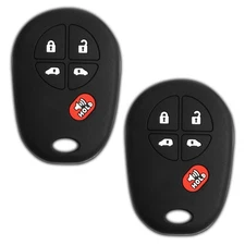 2 Key Fob Remote Skin Shell Case Cover Replacement for Toyota GQ43VT20T