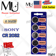 5XPack Sony CR2032 Fresh Brand New 3V Button Lithium Coin Battery Expire 2034