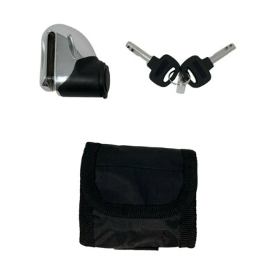 Areo E-Scooter Schwerlast Scheibenschloss mit Tasche - Chrom - 2 Schlüssel - 5,5 mm Stift