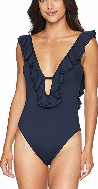 Michael kors ruffle one on sale piece swimsuit