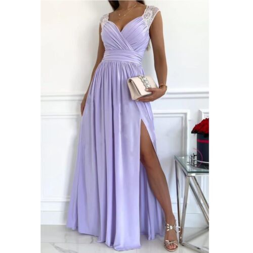 Formal Long Evening Dresses Ball Gown Party Prom Wedding Bridesmaid Dresses Lace - Picture 14 of 15