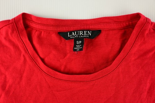 Ralph Lauren Lauren Embroidered Logo T-Shirt Red Size - Small - Foto 5 di 6