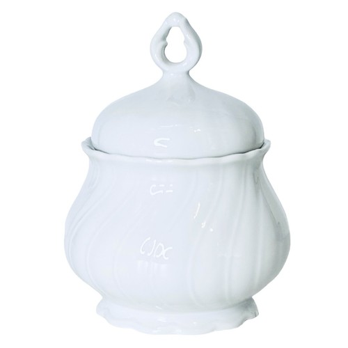Seltmann Weiden REGINA White Swirl Sugar Bowl & Lid - Picture 3 of 8