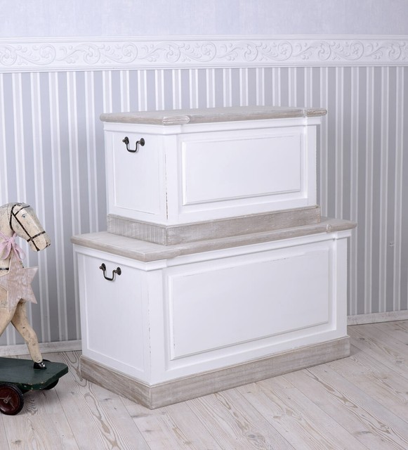 Zwei Truhen Waschetruhe Truhe Mit Deckel Landhausstil Holztruhe Truhenbank Weiss Gunstig Kaufen Ebay