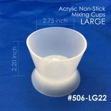 Dental Lab Acrylic Mixing Cups/Bowls Non-Stick 3 pieces set Small Medium Large 