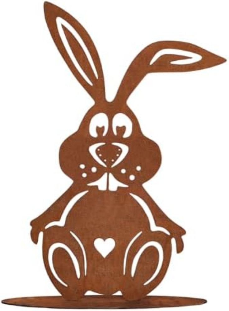 Trio Coniglietti Pasquali Decorativi per Tavola e Regali Creativi 18cm
