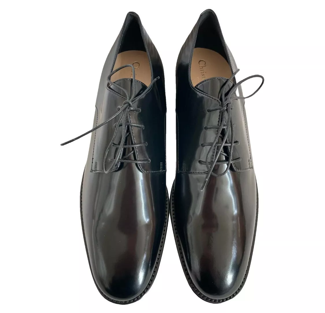 Chaussures derby à lacets DIOR cuir poli noir EU39.5, UK6.5, US9.5 NEUVES