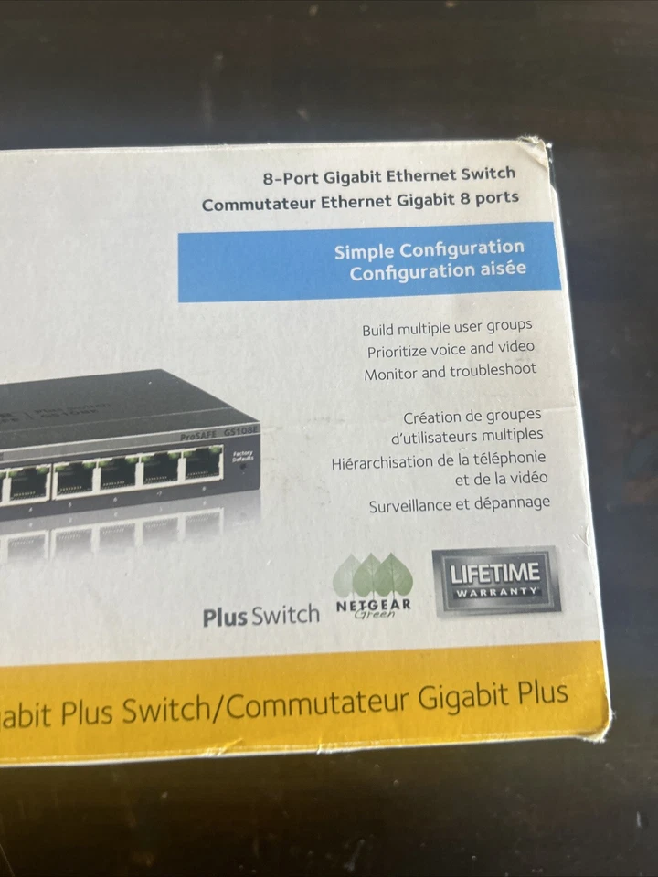 Netgear GS108E-300NAS 8 Port Gigabit Plus Switch - Image 2 of 4