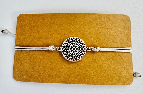 Handmade Adjustable Charm Bracelet - Stylish satin cord - mandala/heart/glove - Picture 19 of 19