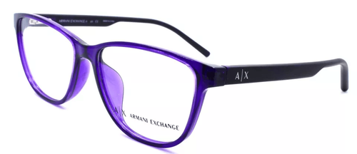 Armani Exchange AX3074 8323 Clear Purple Rectangal Eyeglass Frame/Case 54-16-140 Armani Exchange AX3047 - Cat Eye Shiny Purple Frame Glasses  main image 4