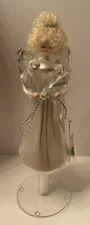 Soffieria De Carlini Tree Topper Princess Blonde Hair White And Silver Dress New