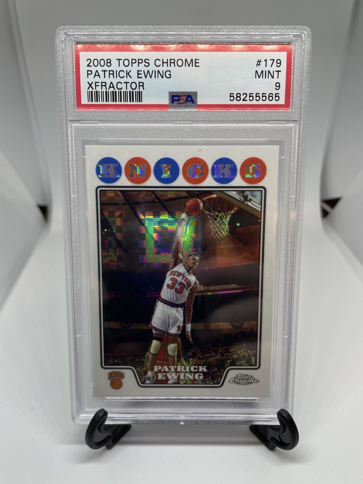 2008 Topps Chrome Xfractor Patrick Ewing PSA 9 Mint /288 Just Graded Rare