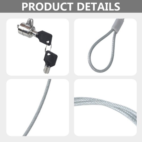 Laptop Lock Notebook Computer Security Chain Lock Cable Chain with Key Set - Photo 5/9