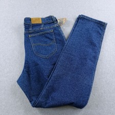 Vintage Lee Jeans Womens 16 Med Blue Denim Comfort Stretch Tapered Deadstock